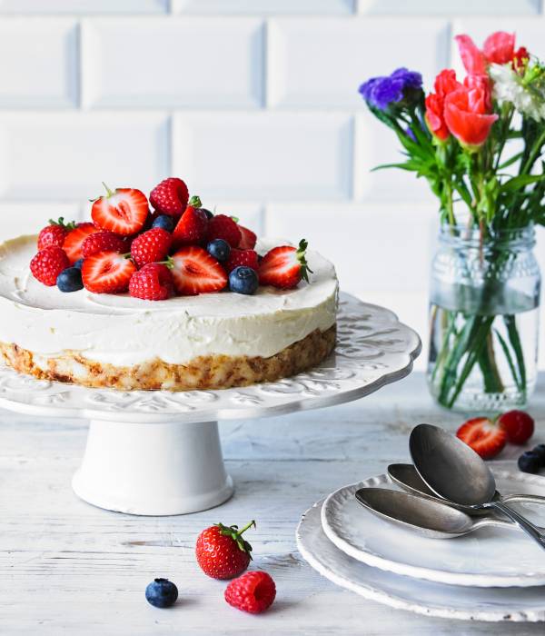 EASY SQUEEZY CHEESECAKE WITH COCONUT AND LEMON