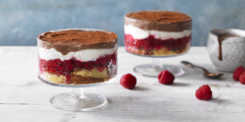 CHOCOLATE, MADELEINE & RASPBERRY TRIFLE