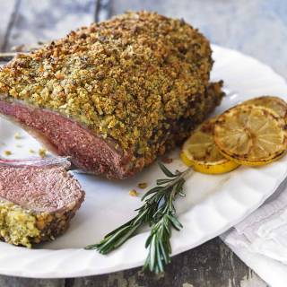 Rack or Leg of Lamb with Garlic, Parsley, Sage and Onion Crust